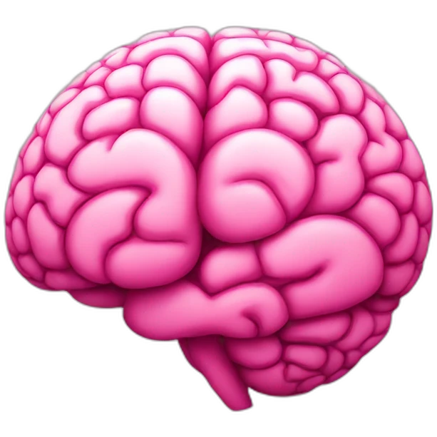 brain pink emoji