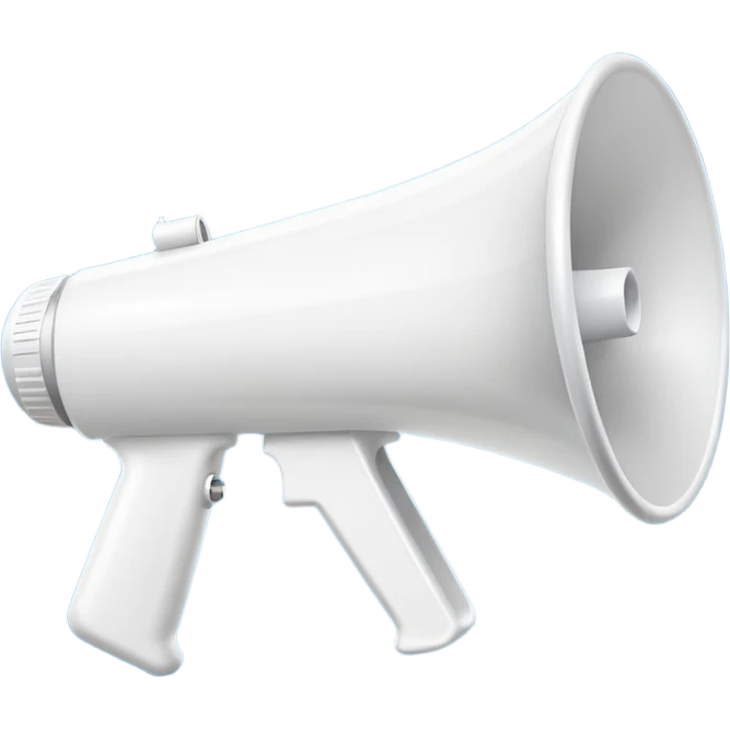 white megaphone emoji