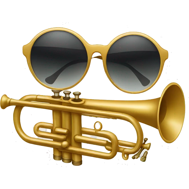 trumpet wearing sunglasses emoji
