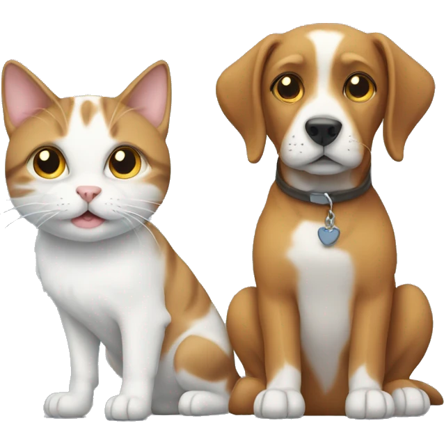 dog with a cat emoji
