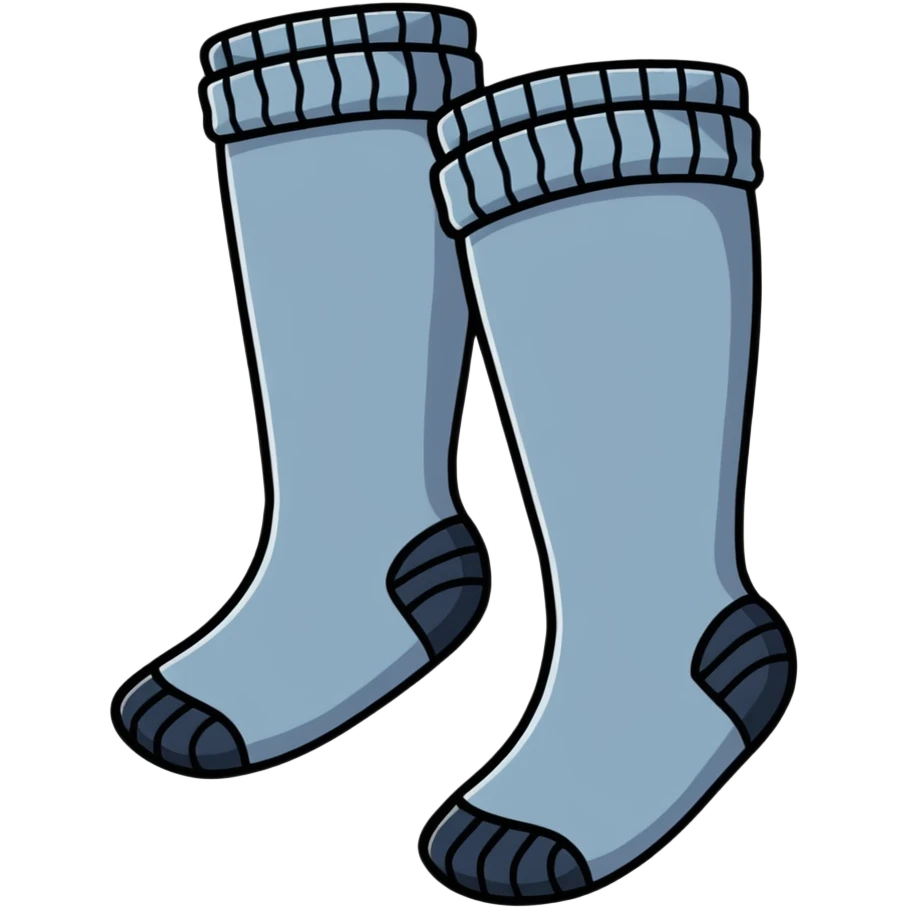 feet with striped socks emoji