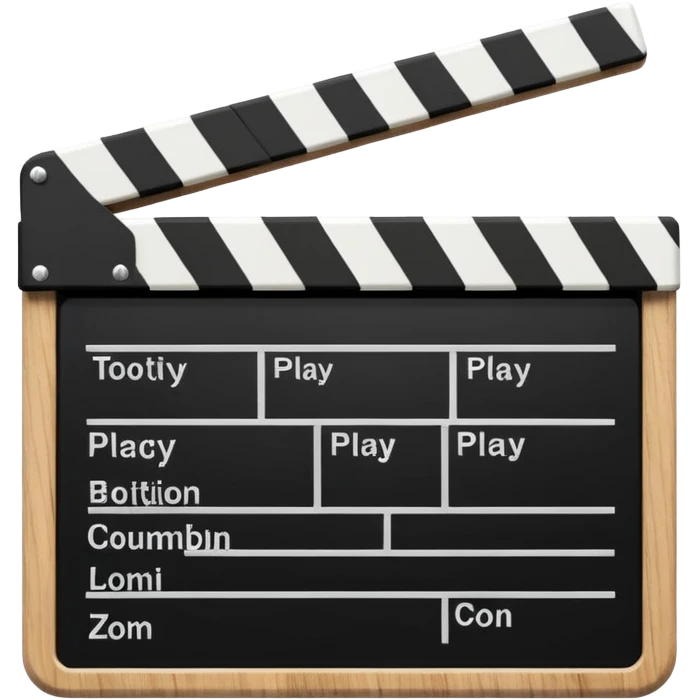 clapperboard with a play button emoji
