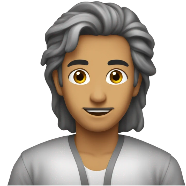 شعر ازرق غامق  emoji