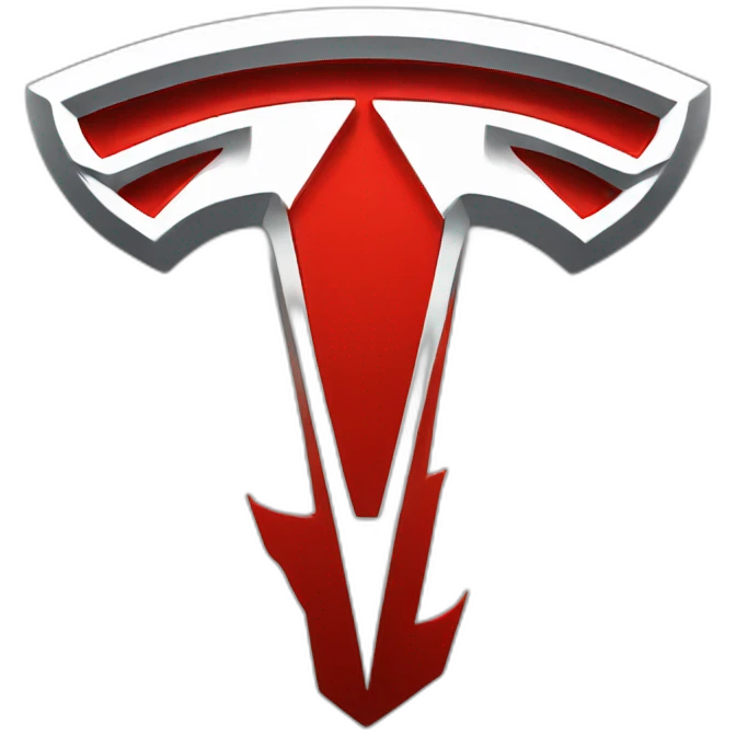 Red Tesla logo emoji