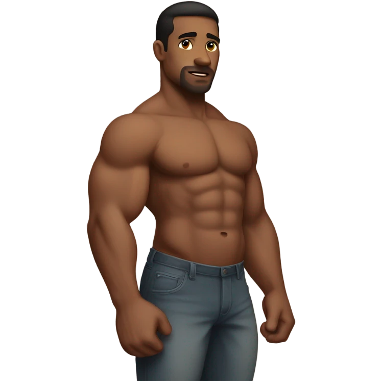 Muscular man that is pregnant emoji