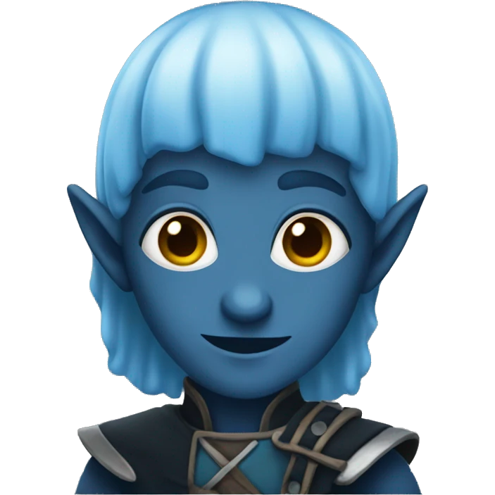 dark elf with blue hair emoji