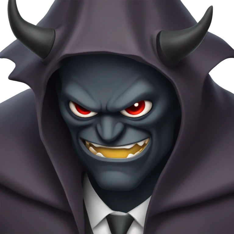 evil devil cloak suit emoji