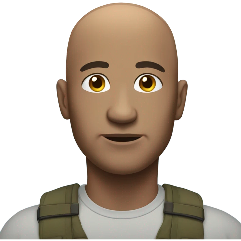 bald man outdoors under sky emoji