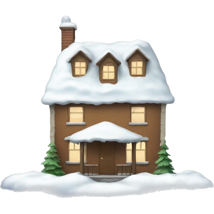 House with Snow emoji