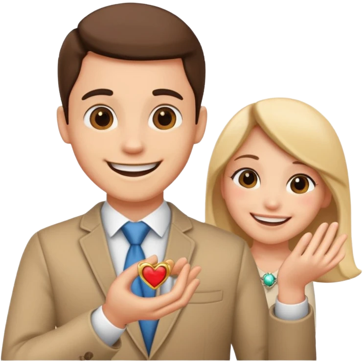 Saying yes to a proposal emoji