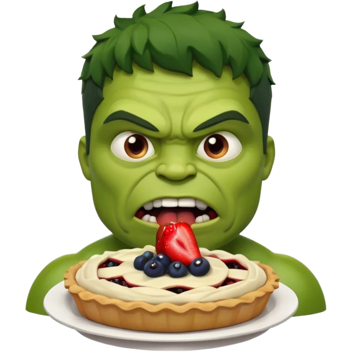 hulk levando torta na cara emoji