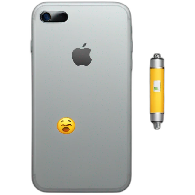 iphone avec de la batterie emoji
