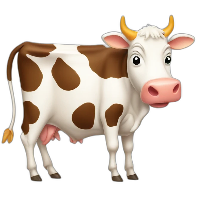 cow and chicken emoji