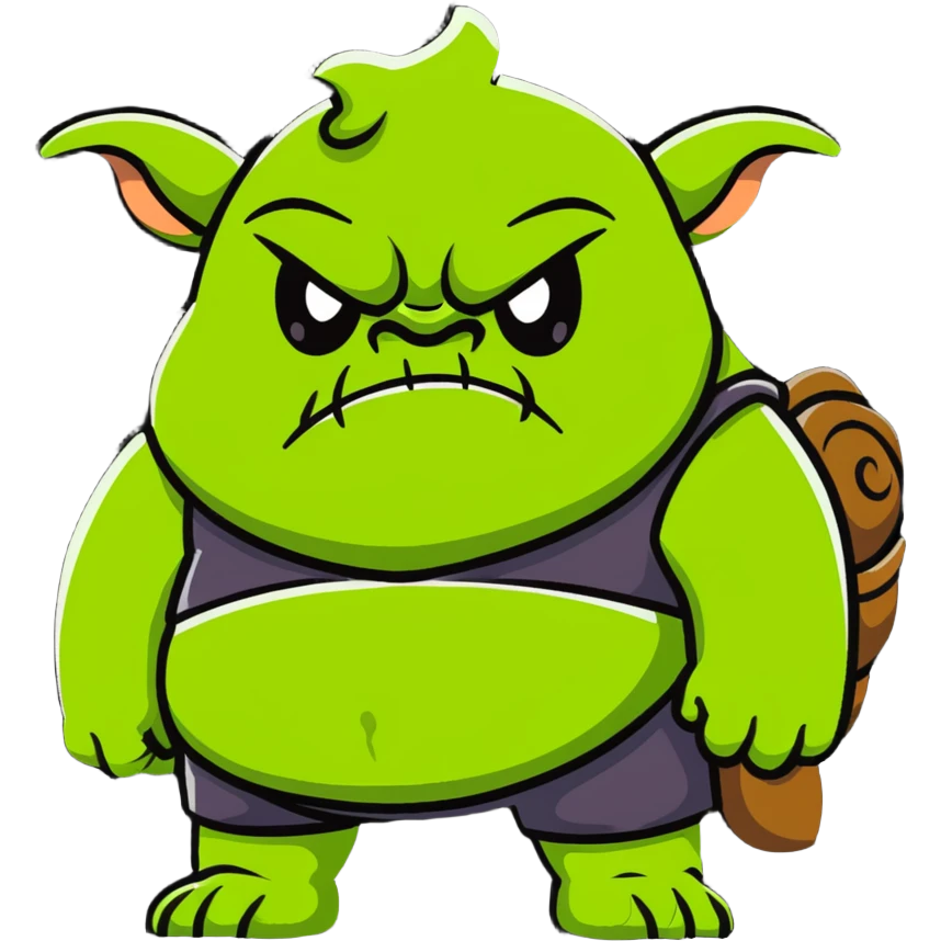 Shrek-inspired character emoji