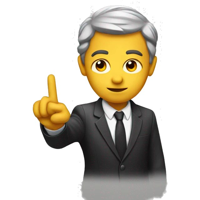Acting smart with pointer finger  emoji