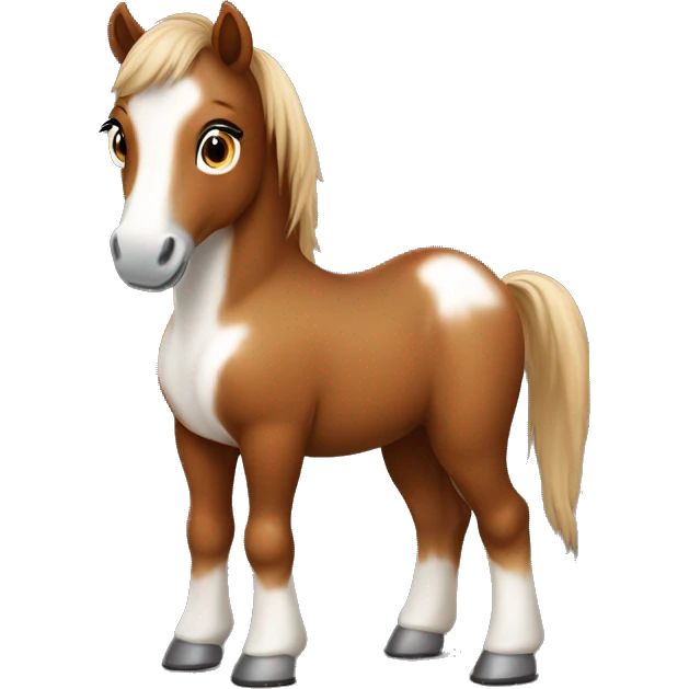cute brown baby horse sitting up white muzzle emoji