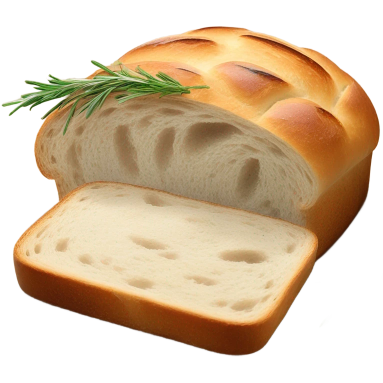 Sourdough bread with rosemary emoji