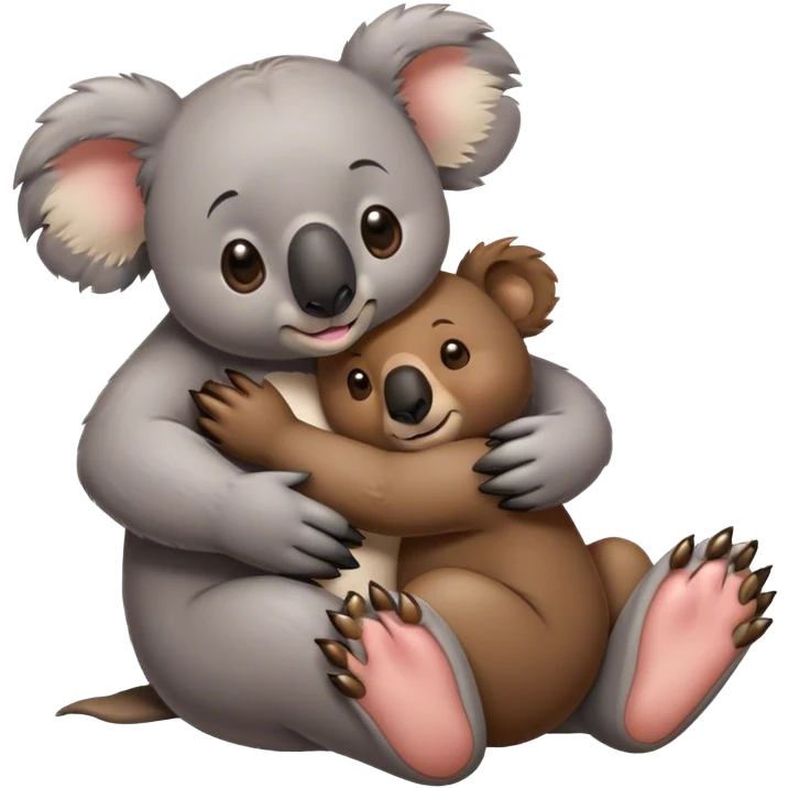 Koala massages bear emoji