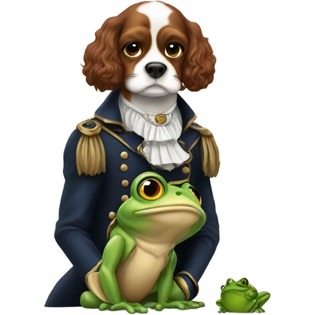 Cavalier with frog emoji