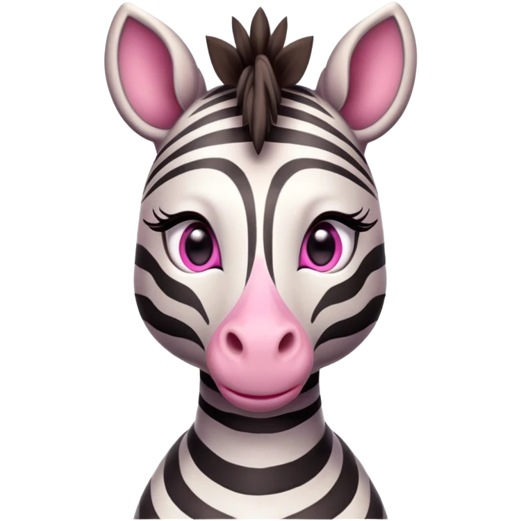 Zebra wearing a dress with pink eyes  emoji