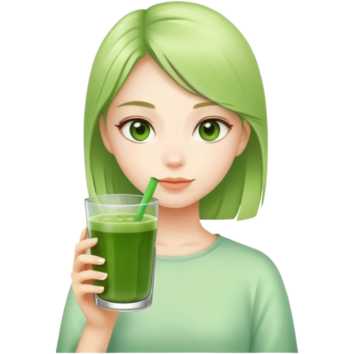 girl with matcha drink emoji