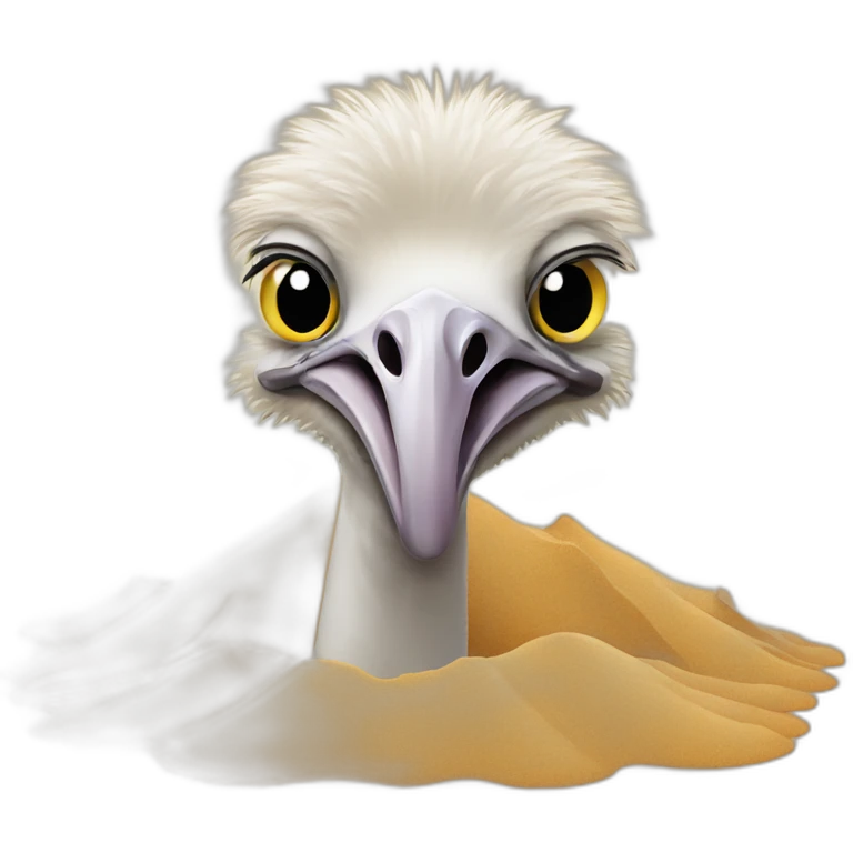 ostrich head in sand emoji