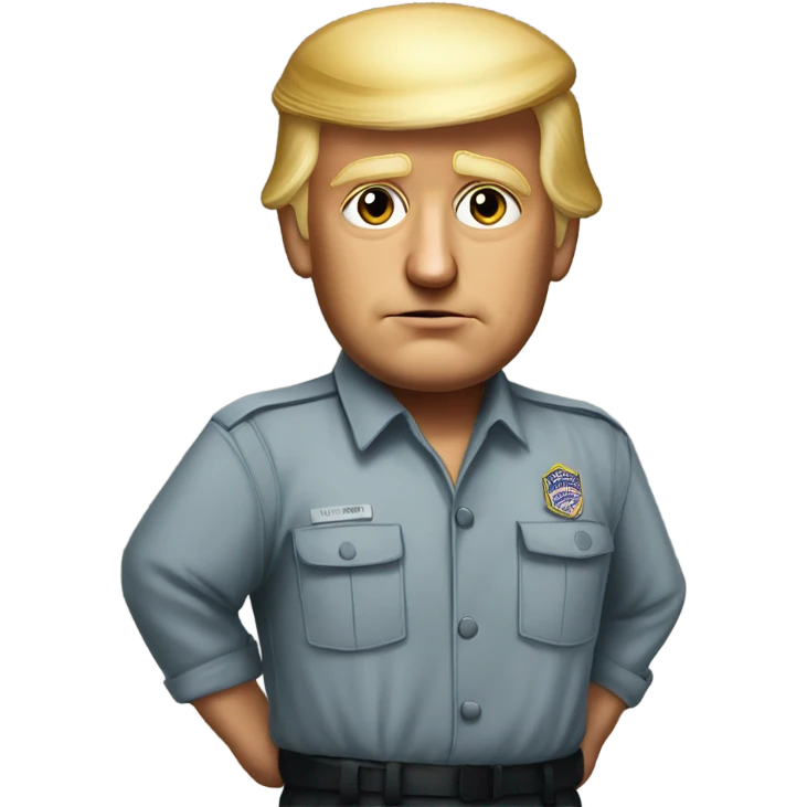 super realistic Donald Trump in prison uniform emoji