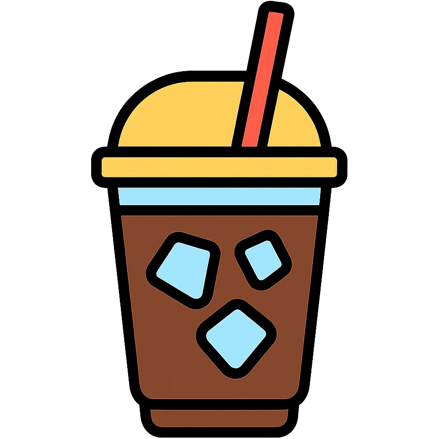 a cup of  ice americano emoji