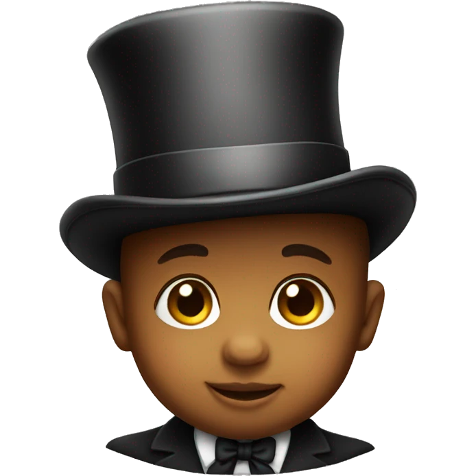 baby wearing a tophat emoji