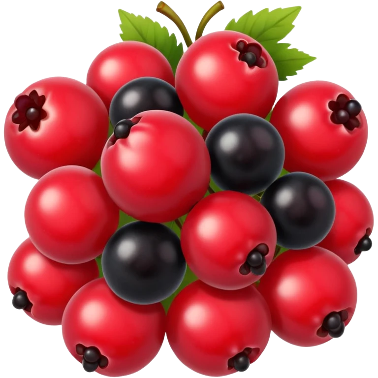 red and black berries emoji
