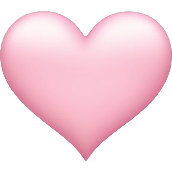 light pink heart that matches the other apple emojis emoji