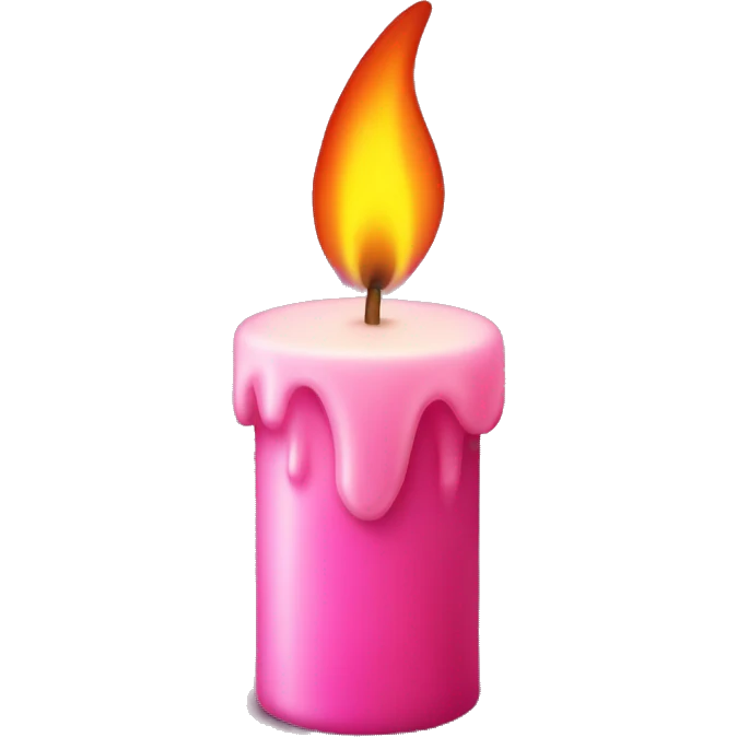 candle with a pink flame  emoji