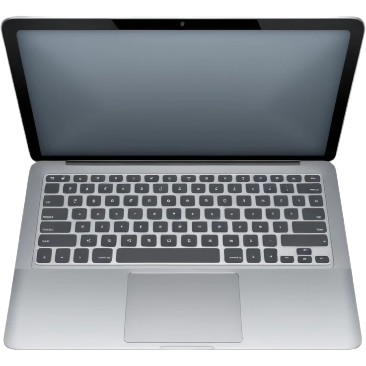 Laptop back with gray keyboard  emoji