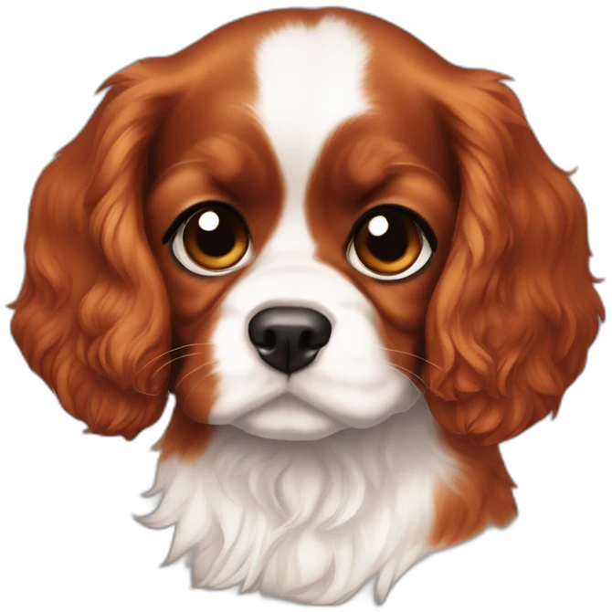 Cavalier puppy auburn red colored  emoji