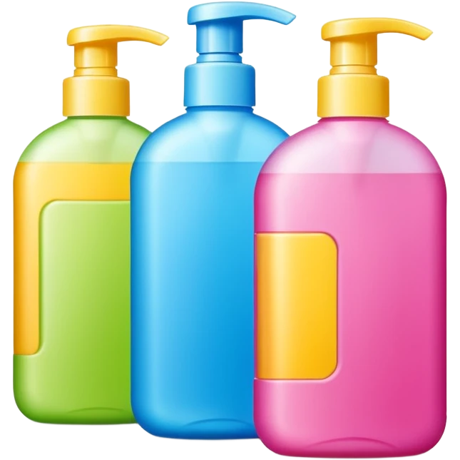 3 shampoo bottles  emoji
