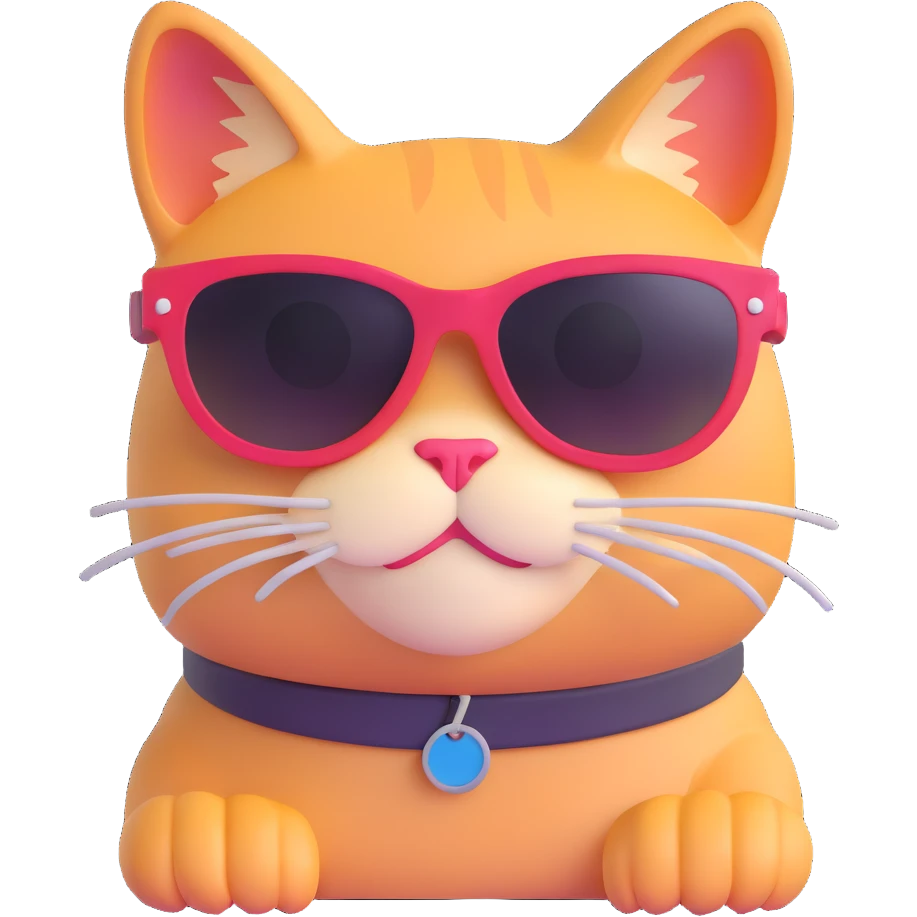 ridiculous cat with sunglasses emoji