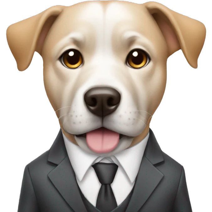 dog wearing suit emoji