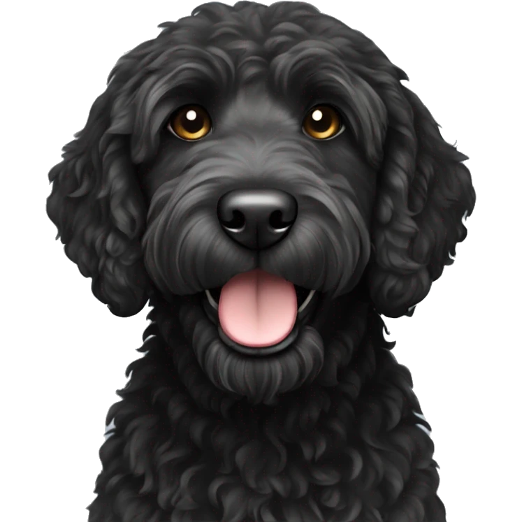 Black labradoodle  emoji