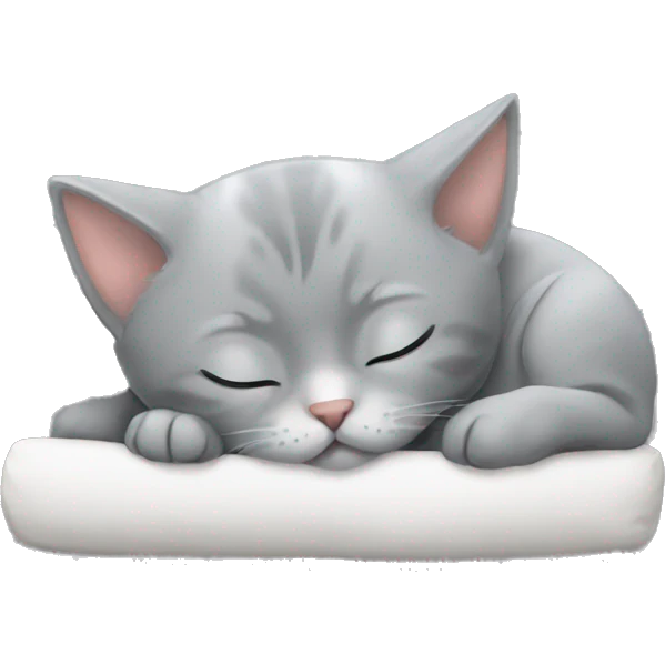 grey kitten sleeping  emoji