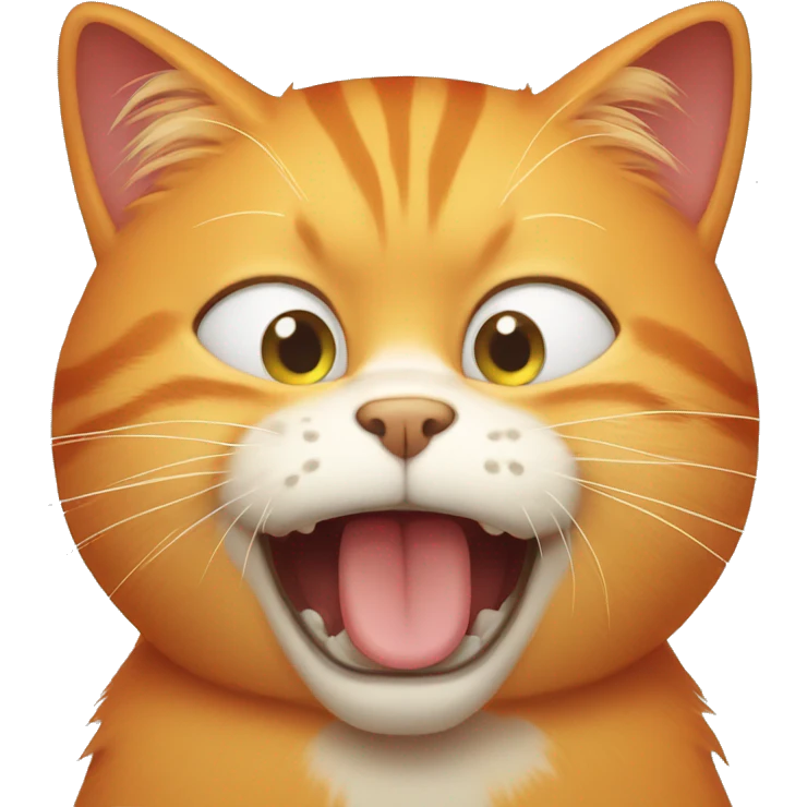 orange cat crying emoji