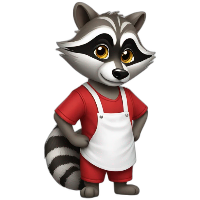 racoon cheff with River Plate T-shirt emoji
