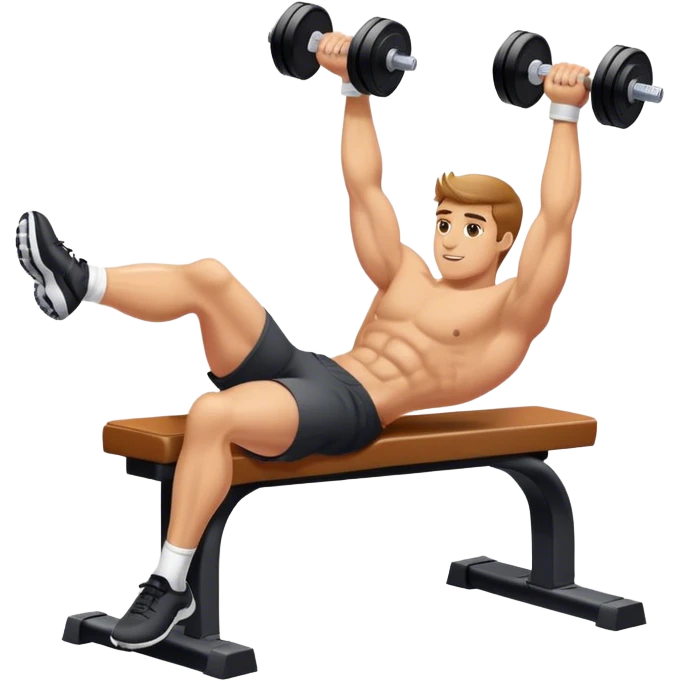 guy lying dumbbell flyes emoji