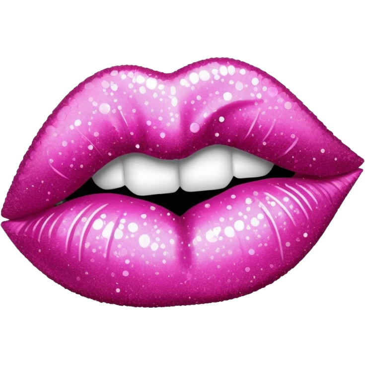 glitter pink mark of lipstick kiss emoji