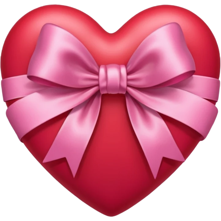 red heart with bow wrapped around it  emoji