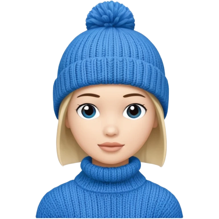 Blue beanie no human emoji