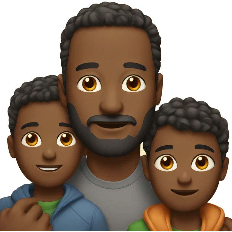 Man just with his kids  emoji