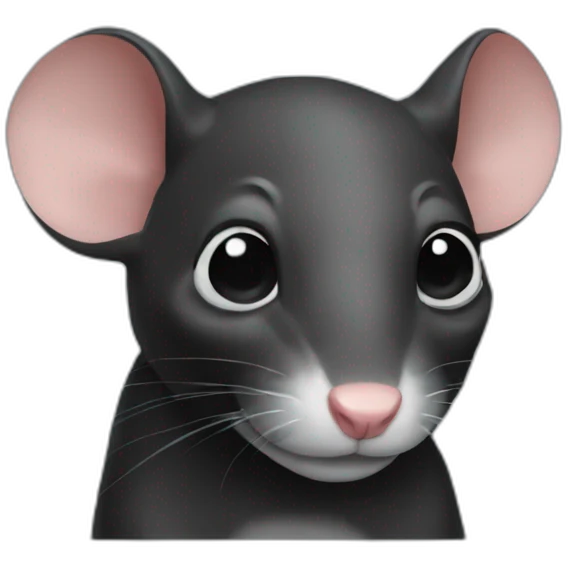 Gros rat noir emoji