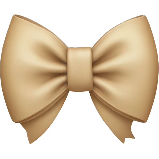 Beige bow emoji