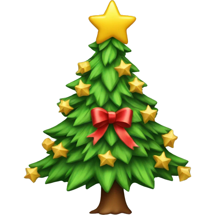 Christmas tree with bows emoji