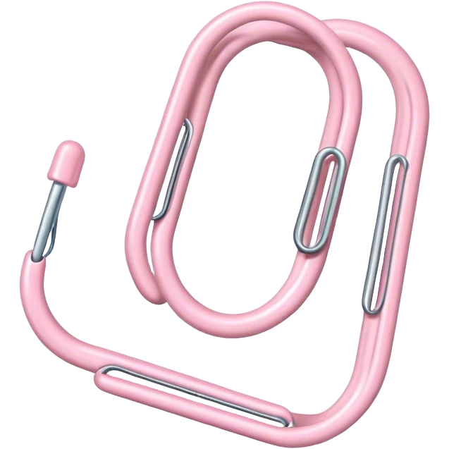 pastel pink paper clip emoji